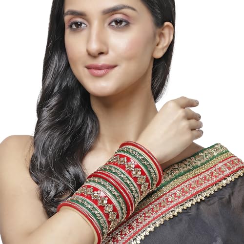 Gold-Plated Champagne Pearl Bangles Set